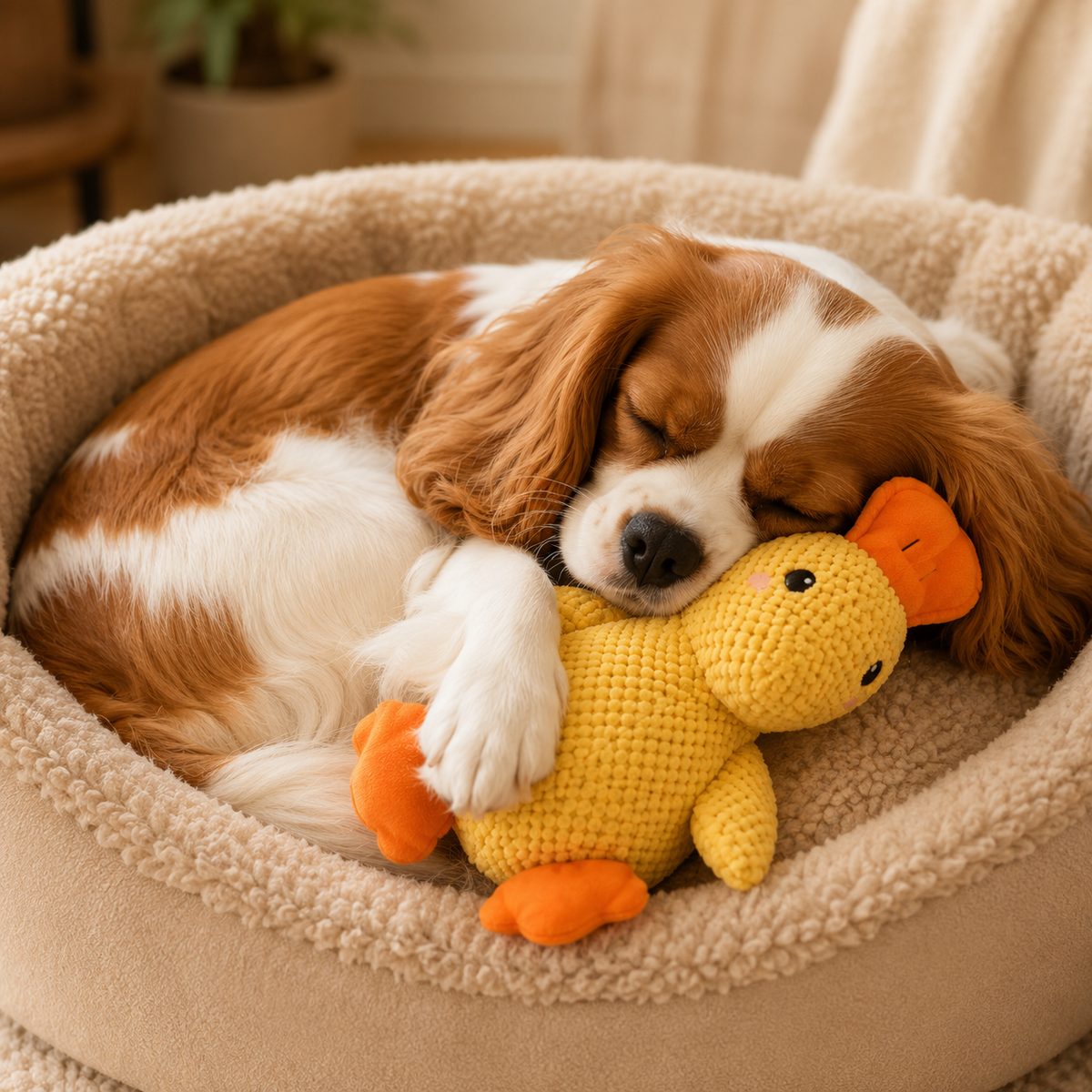 Sleeping duck plush for pets