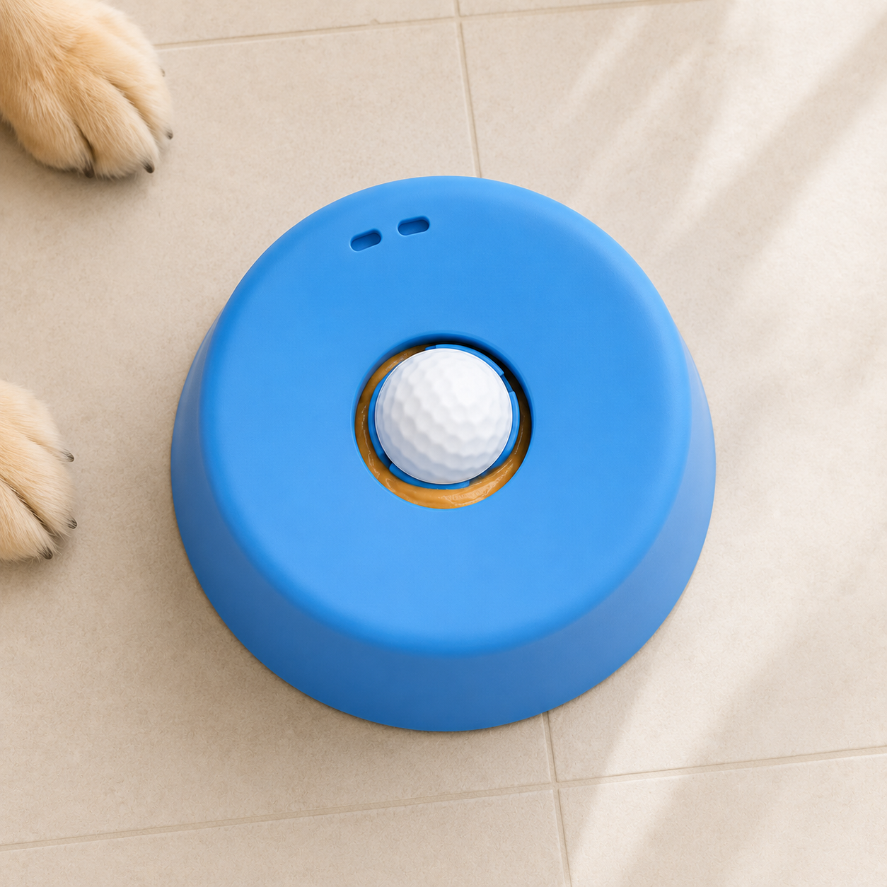 Dog licking calming bowl